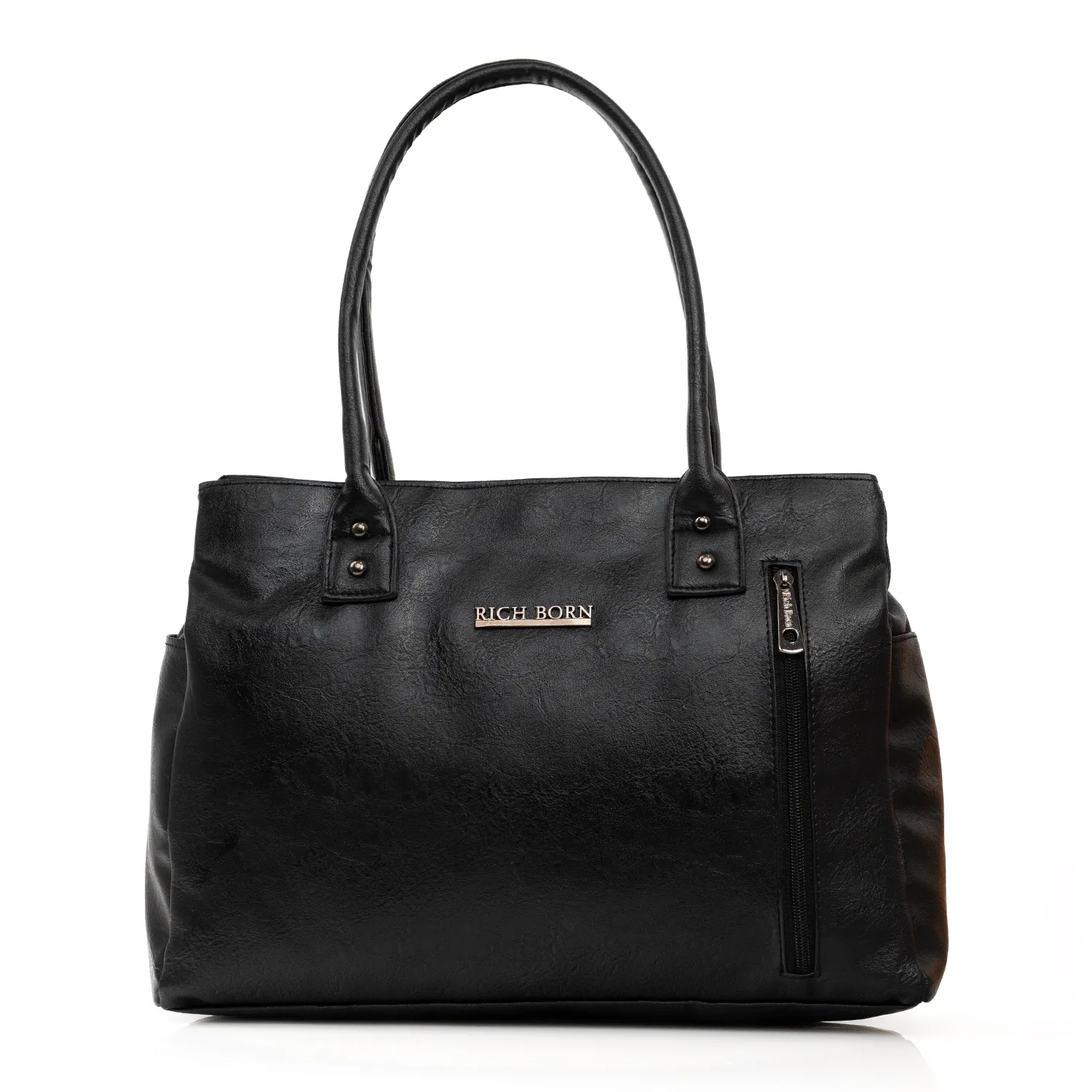 Richborn 3-Chambered Ladies Handbag with Side Pockets & Back Zip – Stylish & Spacious