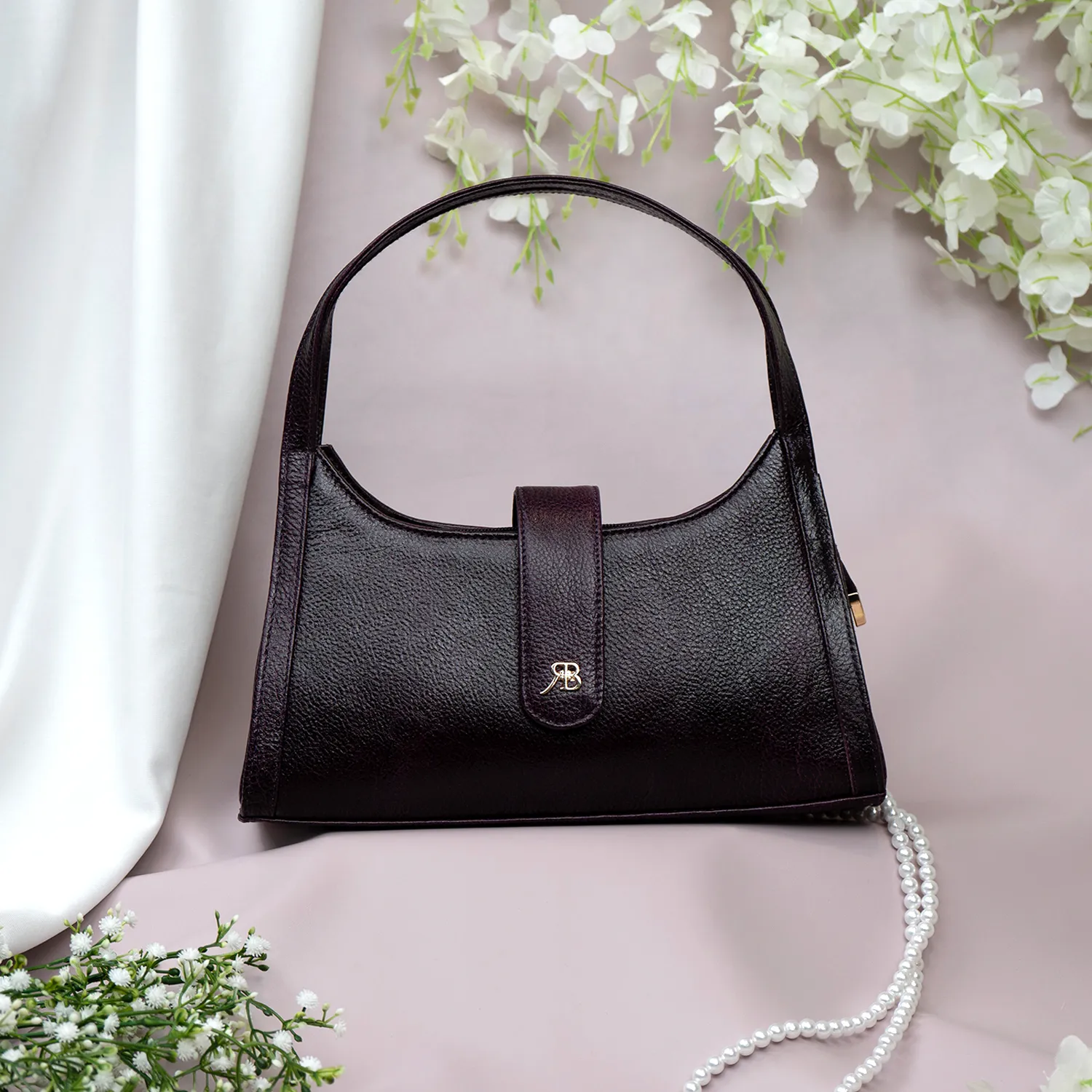 RICHBORN Leather Satchel Handbag with Adjustable Sling for Women | Stylish Shoulder Bag