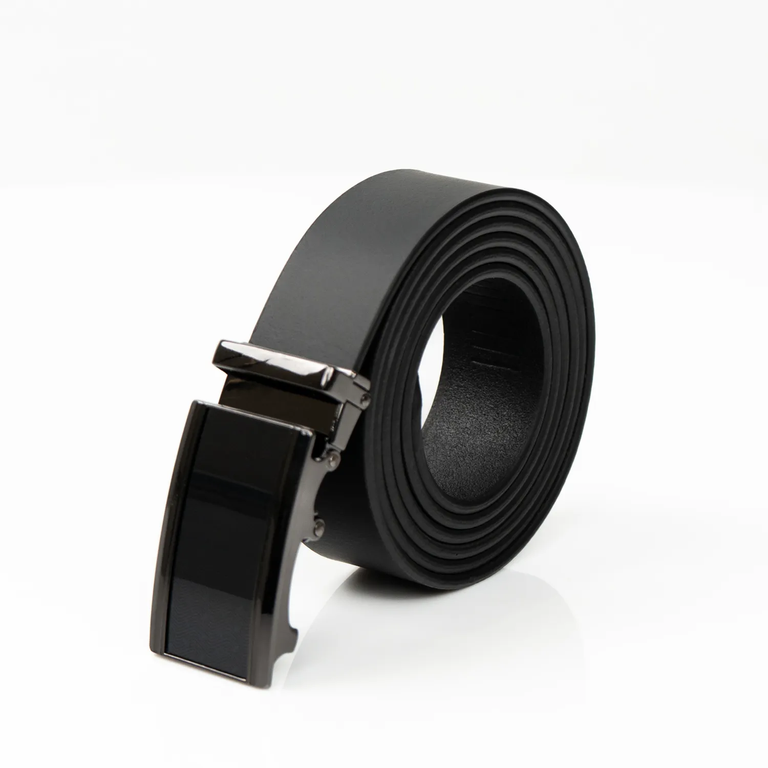 Richborn TitanLock Genuine Leather Belt for Men | 35mm Auto Lock Buckle | Adjustable No Hole Formal Belt | Made in India